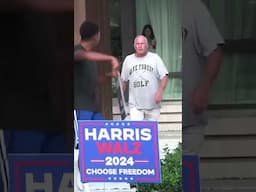 Putting Harris Walz Signs On Trump Supporters Lawns!!