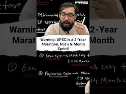 UPSC is a 2-Year Marathon, Not a 6-Month Sprint! | Must Know Tips for Success