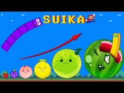 Mario vs Geometry Snake ESCAPE the EVOLUTION of Suika | GM Animation