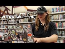 WORK/WRITE WITH ME AT THE LIBRARY 💻📕🎧 1 hour timer, library ambiance + gentle music