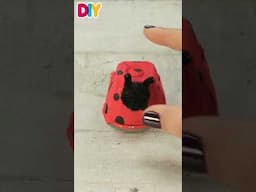 How to make LADYBUGS out of Egg Cartons #shorts