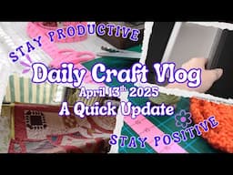 🧵 Darvanalee Designs Studio Daily Craft Vlog | Weekly Studio Goals & Quick Update (April 13, 2025)