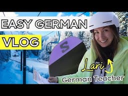 Easy German Learning Vlog for Beginners | Ski Day in Austrian Alps (Comprehensible Input German)