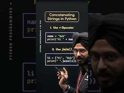 Concatenating Strings in Python #Python #NesoAcademy #QuickConcepts