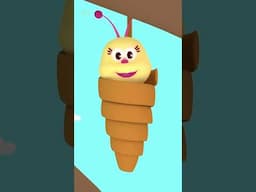 The Yellow Caterpillar #shorts #kidssongs #nurseryrhymes #babysongs #bugs #ytshorts