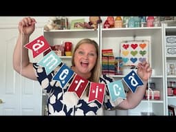 Stitch a Simple Felt Applique Banner to celebrate America- beginner friendly