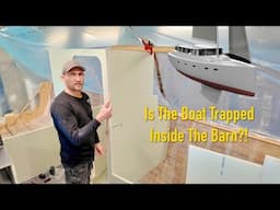 Deck House Interior Taking Shape: Did We Just Trap Our Boat Inside The Barn? - Ep. 436 RAN Sailing