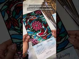 DIY Stained Glass Calendar - 12 or 6 months available #artsandcrafts #stainedglass #craftprojects