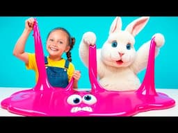Slime Bunny Fun Song for Kids: Easter Adventure with Colorful Slime!