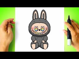 How to DRAW LABUBU - The Monsters - Pop Mart