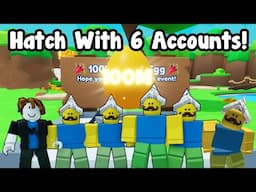 I Used 6 Accounts To Hatch 100M Egg In Bubble Gum Simulator INFINITY!