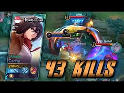 FANNY 43 KILLS!! NEW SEASON SOLO HYPER CARRY | MLBB