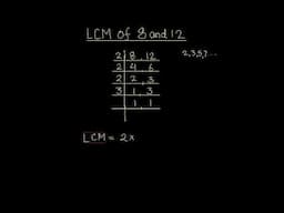 How to Find LCM of 8 and 12 / How to Find LCM  / Finding LCM of 8 and 12 by Prime factorization