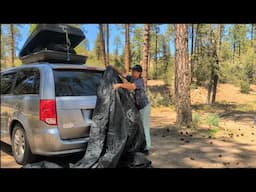 Working on Van Life Projects at Camp! | Creating More Usable Space in My Minivan Camper Conversion