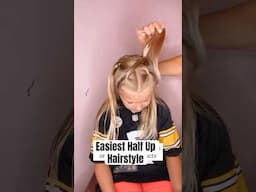 EASIEST HALF UP HAIRSTYLE | Audrey and Victoria #hairstyle PRODUCTS USED IN DESCRIPTION BELOW ⬇️