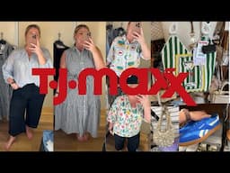SHOP WITH ME AT TJMAXX | plus size try-on, the cutest 🍸 bag + trendy sneakers