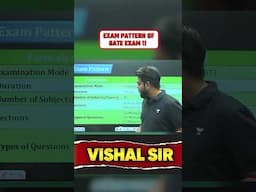 Exam Pattern of GATE Exam !!