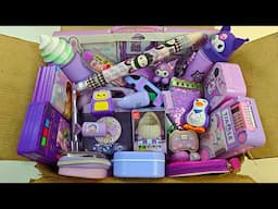 Purple Stationery - Pencil Box, Eraser, Jumbo Pencil, Diary, Ruler, Pen, Pouch, Stationery In Box