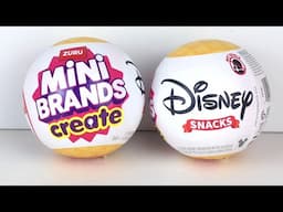 Mini Brands Create DISNEY SNACKS Capsule Blind Bags DIY Craft ✨ Opening & Review #minibrands