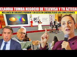 🚨MIRA:SHEINBAUM ADVIERTE SUSPENCION DE CONCESION DE TELEVISA Y TV AZTECA