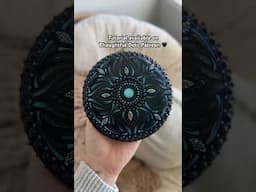 🖤Black studded mandala painting🖤
