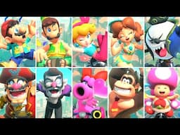 Mario Kart World - All Characters Stunts Tricks (Costumes Included)