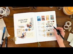 January Reading Journal Set Up📖🏵️ Book reviews, reading stats, and February TBR!