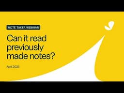 Can Note Taker read previously made notes?