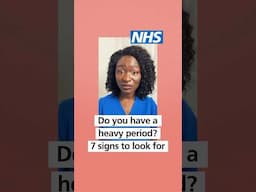 Do you have a heavy period? Seven signs to look out for | @DrSimiAdedeji NHS #shorts