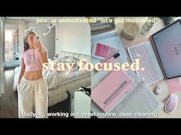 pov: you're unmotivated *LET'S GET MOTIVATED* 🐰 study vlog, deep cleaning, spring reset