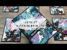Abstract ATCs with gold splatter