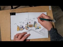Minimalist Sketching Direct in Ink! 🫣 | Kitchen Edition | Day 2
