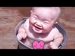 You Can't Miss Funniest Baby Laughing Hysterically Moments - Cute Babies Videos || COOL PEACHY🍑