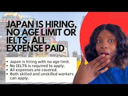 Japan needs 600,000 workers, All travel expenses will be paid for by the Government!!!
