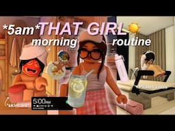 trying the VIRAL *5am* THAT GIRL morning routine! 🥞 | Bloxburg Roleplay | w/voices