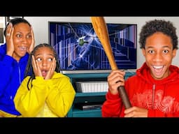 The APRIL FOOL | TEEN BOY BREAKS MOM TV He Instantly Regrets it| Kota Cake