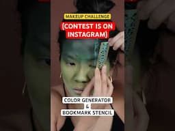 Color generator makeup using a BOOKMARK stencil?! #shorts