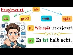 🔥 DEUTSCH A1-A2: WIE alt, groß, weit, spät? | 200 Beispielsätze + Antworten! 📖
