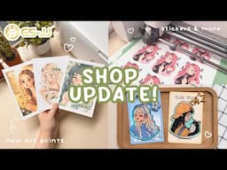 🥝 Small Business Shop Update! Unboxing Custom GS-JJ Keychains + Stickers / Behind the Scenes Prep! 📦