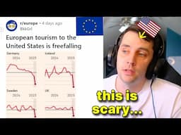 American reacts to PLUMMETING tourism to America from Europe
