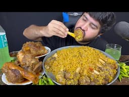 ASMR;Eating Spicy Mutton Biryani+Spicy Beef Nulli Curry+Green Chillies+Drink ｜｜ Real Mukbang