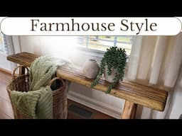 NEW 2025 Styling my Skinny Bench my husband made for me ~ Home decorating ideas