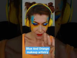Blue And Orange Makeup Artistry W/About Face Matte Fluid Eye Paints!