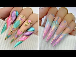 Trending Mirror Nail Art & Embossed Gel Designs for Viral Looks💅💅Insane 3D Nail Designs