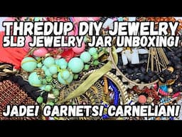 925 SILVER! GARNETS! SILPADA! ❤️ Thredup DIY 5lb Jewelry Jar Unboxing #jewelryunboxing #jewelryjar