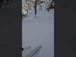 It took me two years to finally ski this line. #skiing #powderskiing #backcountryskiing #pov