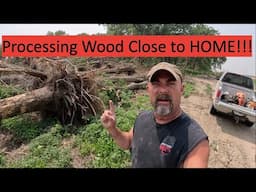 Processing Logs for Woodyard #firewood