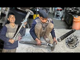 “ The Mechanic know how recovering two peace’s broken axle of truck repairing