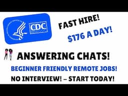 CDC Hiring! $176 A Day! Fast Hire Beginner Friendly Remote Jobs + No Interview Start Today!