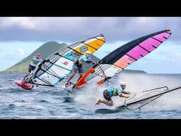 💥💀DANGEROUS CRASHES & A BROKEN TOE | Windsurf Worldcup Guadeloupe 1/2